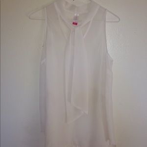 White Chiffon Tank Top